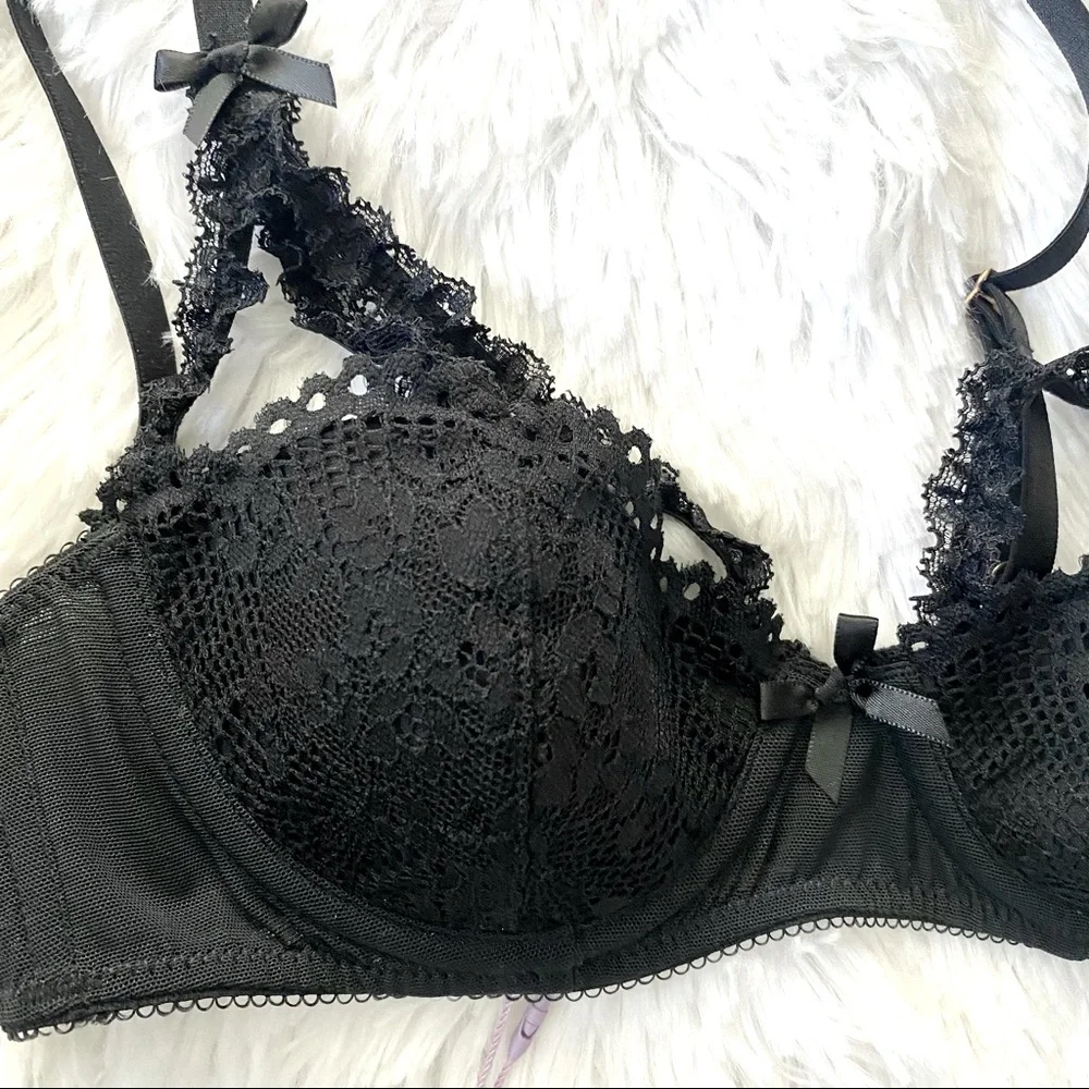SXF Black Iridescent Lace Caged Bra - Picture 6 of 7